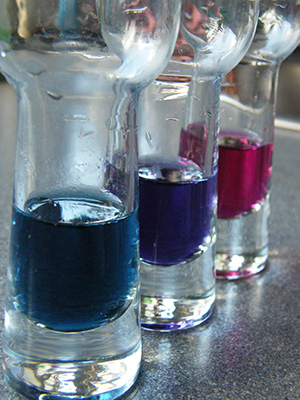 Red cabbage pH indicator with other chemicals added